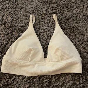 Aerie white triangle bikini top, adjustable straps